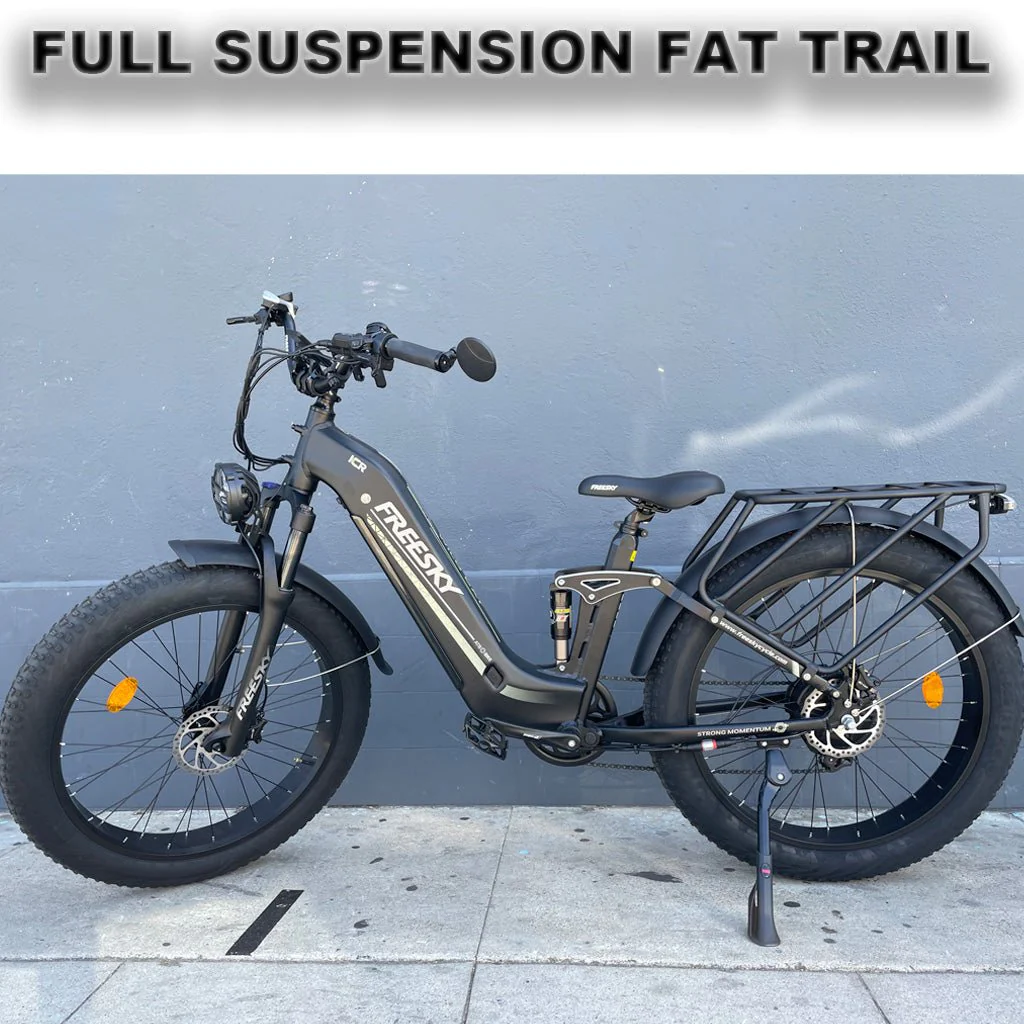 Fat Tire Full Suspension Trail 750w eBike (Step-Thru)